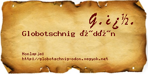 Globotschnig Ödön névjegykártya